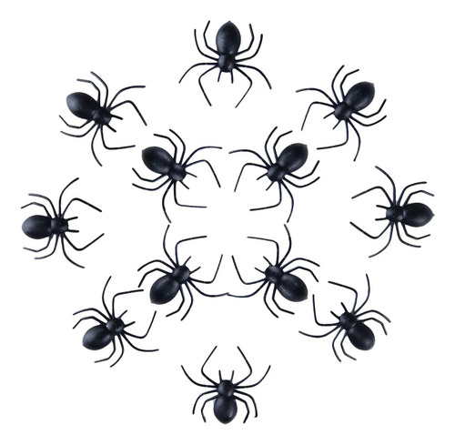 45 Arañas Falsas Broma Halloween Insectos Plástico Terror