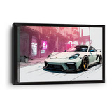 Cuadro Canvas Enmarcado Ingles Porsche 718 Cayman 90x140cm