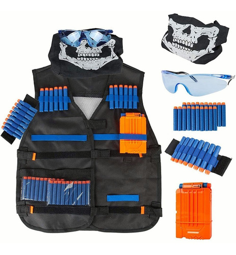 Niños Juguete Chaleco Táctico Gafas Set Para Nerf 1 Equipo