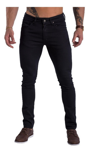 Pantalon Jeans Chupin Negro Elastizado Calidad Premium 