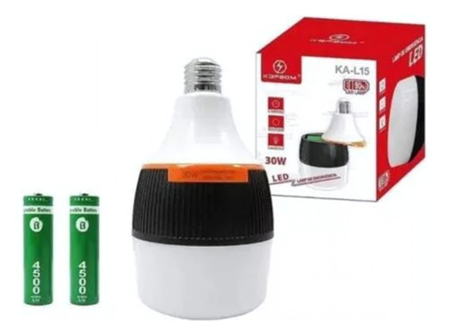 Kit 5 Lâmpada Emergência Led Bivolt 6h Sem Energia Branco 