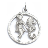 Dije Signo Del Zodiaco Acuario Plata 900 Astrología Saturno