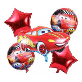 Kit De 5 Globos Metálicos Fiesta Set De Rayo Mc Queen Cars