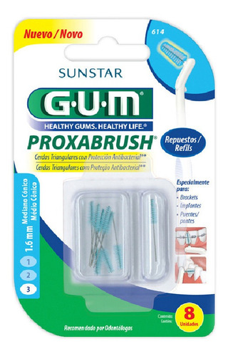 Repuesto Gum Proxabrush 614 Cepillo Interdental Mediano