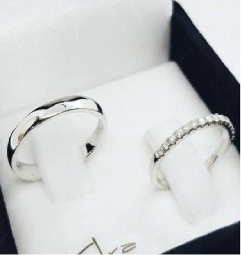 Anillos  De Matrimonio Plata Alianzas Boda Pareja 