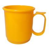 Jarro Mug Plastico Recto 9cm X150 Taza   Apoya Dedo Colores