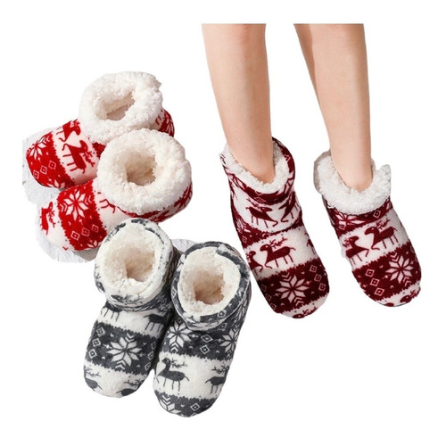 Pack 3 Bota Pantufla Invierno  Mujer Y Niñas