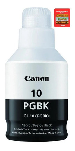 Botella De Tinta Canon Modelo Gi-10 Pgbk