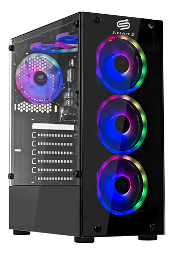 Pc Gamer Vibora Black V3 Ryzen 5 5600 Rtx3050 500gb Ssd 16gb