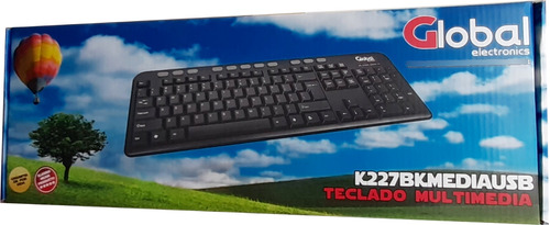 Teclado Multimedia Con Cable Usb Color Negro Idioma Español