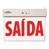 Placa De Saída Led 1 Face 1w - Vermelha 4 Horas De Autonomia Cor Vermelho 110v/220v