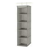 Whitmor 5 Section Closet Organizer Hanging Shelves With Color Gris