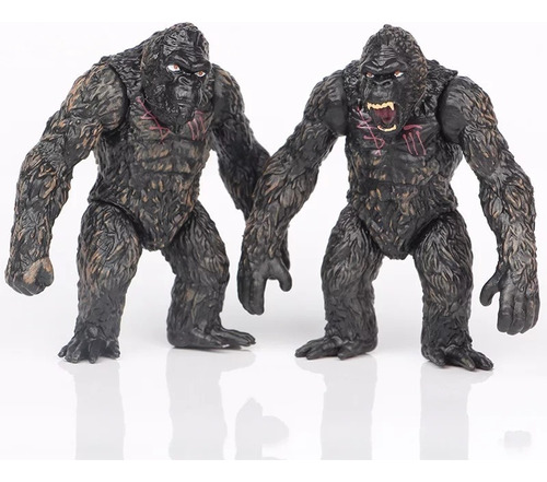 Boneco Gorila King Kong 2 Miniaturas Godzilla Macaco 8 Cm