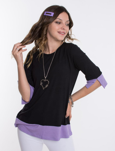  Blusa Remera Manga 3/4 Mujer