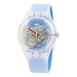 Reloj Swatch Clearly Blue Striped Suok156