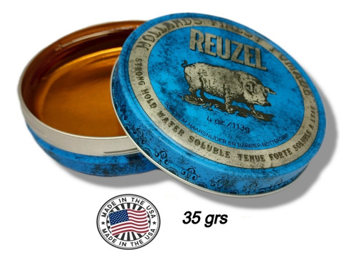 Pomada Blue Strong Reuzel 35gr Cera Capilar Barberia Barbero