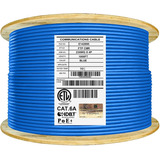 Cable Ethernet Elite Cat6a Shielded Riser 1000ft -azul