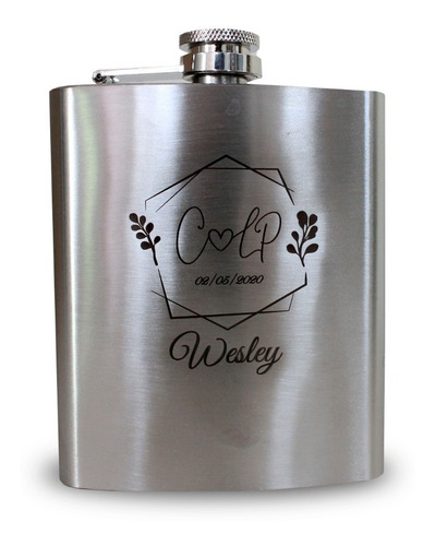 Porta Whisky - Cantil Bolso Personalizados Inox 7oz/200ml