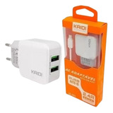 Carregador Fonte Turbo Xiomi Kaidi 301c 2 Entradas Usb+cabo