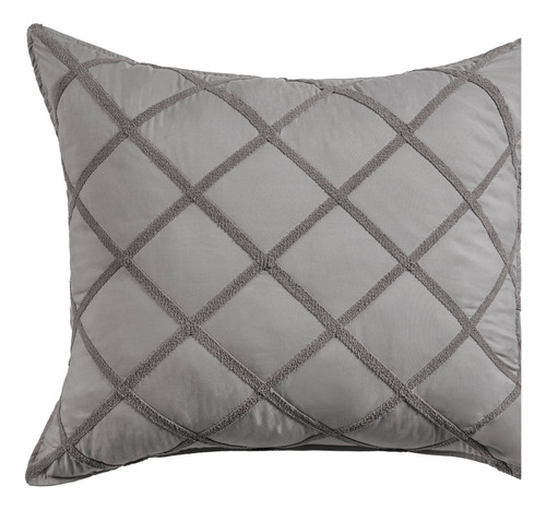 Funda De Almohada Europea Gris Neutral 69 X 60 Cm Vianney