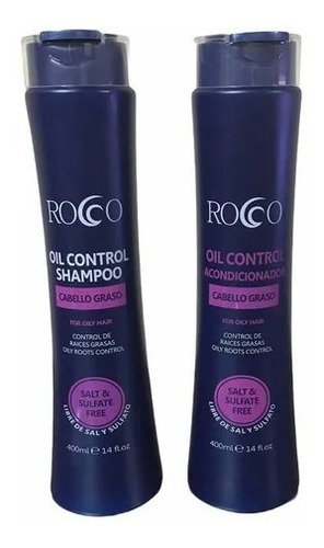 Pack Shampoo+acondicionador Oil Control Rocco Sin Sal 400 Ml