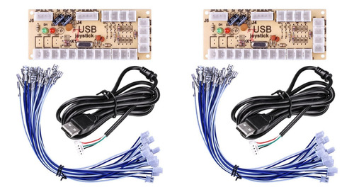 . 2x Diy Arcade Joystick Placa De Circuito Usb Gamepad .