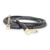 Cable Guitarra Electrica Bajo Plug De Lujo Textil 3 Mts Hamc