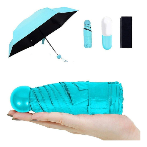 Paraguas Mini Sombrilla De Bolsillo Capsula Dama, Rayos Uv