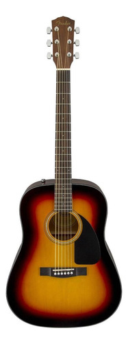 Guitarra Acústica Fender Classic Design Cd-60 Dread V3 Ds Para Diestros Sunburst Poliuretano Brillante