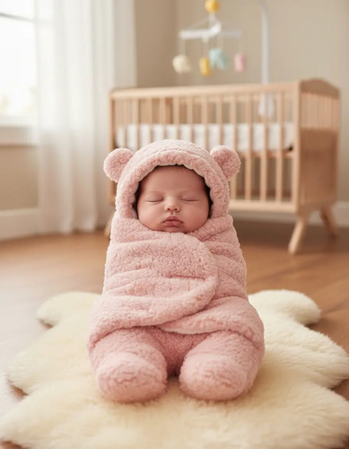Saco De Dormir Algodón Y Lana Bebé Niño Y Niña Cobija 0-6m | Meses sin interés