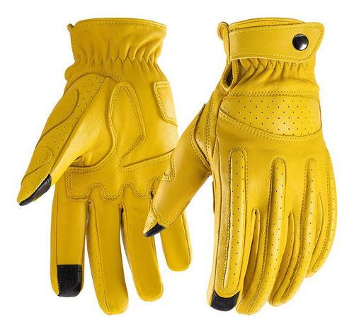 Guantes De Piel De Oveja Para Pantallas Táctiles, Motociclet