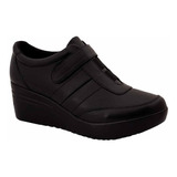 Zapato Confort Manet 2104 Negro Dama Moda Comodo Otoño