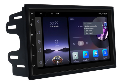 Central Multimidia Universal Android 13 2gb Carplay Voz 7p