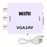 Accesorio De Vídeo: Adaptador Conversor Mini Vga A Av 1080p