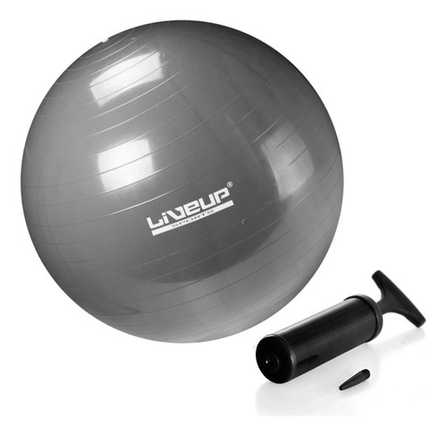 Bola Suíça Premium Para Pilates 85cm Cinza Liveup