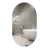 Espelho Oval Lapidado 80x50 Decorativo Sala Banheiro Quarto
