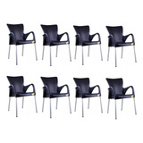 Conjunto 8 Cadeiras Setúbal Escritório Jantar Premium Top