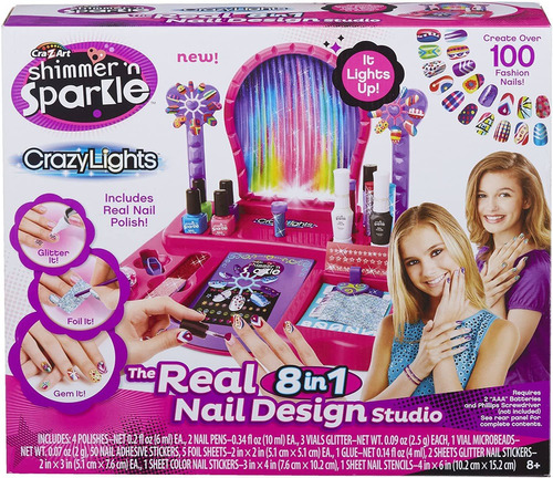 Cra-z-art, Juego De Uñas De Salón De Belleza, Shimmer And Sp