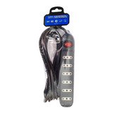 Alargador Multiple Negro Lexo® 6 Tomas / 3m