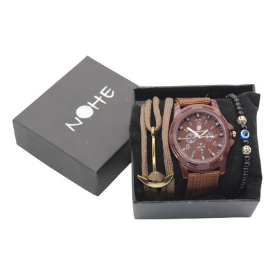 Reloj Tipo Militar Hombre Sport Navy Seal Sumergible Correa Café