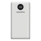 Adata Power Bank Cargador Portatil Celular P20000qcd Colores Color Blanco