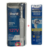 Escova Eletrica Oral B Vitality 127v + 4 Refis Precision Cle