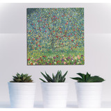 Vinilo Decorativo 30x30cm Klimt Flores Jardin Vida Pintor