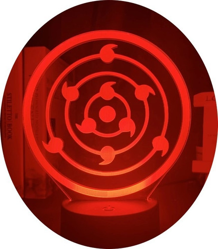 Lampara Led Acrilico Rinne Sharingan Naruto