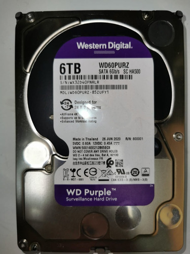 Disco Duro  Western Digital Wd Purple Wd60purz 6tb