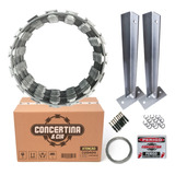 Concertina Cerca 30 Cm + Kit Instalação 05 Metros 