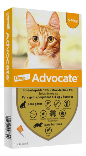 Advocate Antiparasitario Antipulga Gato 0 Hasta 4 Kg - Osm