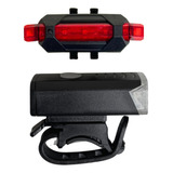 Kit Lanterna E Farol Bicicleta Luz Led Forte 600 Lumens