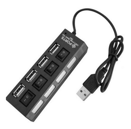 Hub Usb 4 Portas Com Chave Seletora Liga E Desliga 2.0