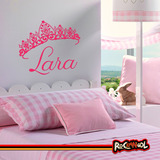 Vinilo Decorativo, Pared, Princesa, Reina Corona Y Nombre